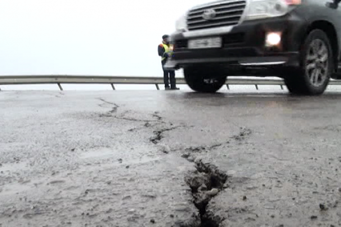 Bakı-Şamaxı-Yevlax magistralı çökdü - VİDEO