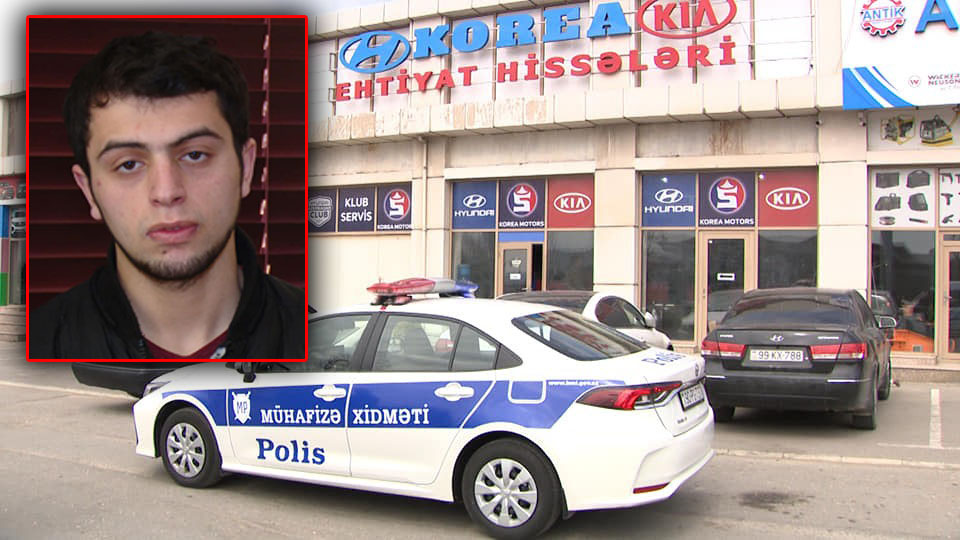 Bakıda avtomobil ehtiyat hissələri mağazasından oğurluq olub - FOTO