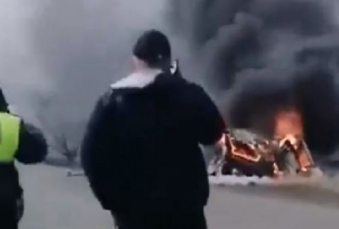 “Niva” ilə "Dacia” toqquşaraq yandı: 4 nəfər öldü