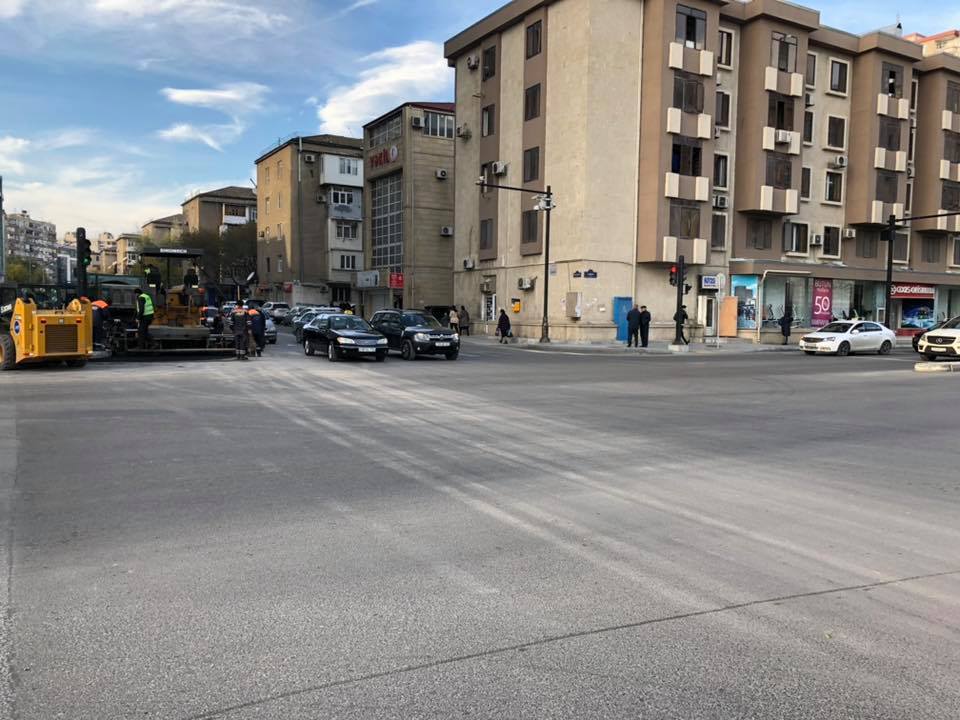 İki küçəsinin kəsişməsində işlər yekunlaşmaq üzrədir - FOTO