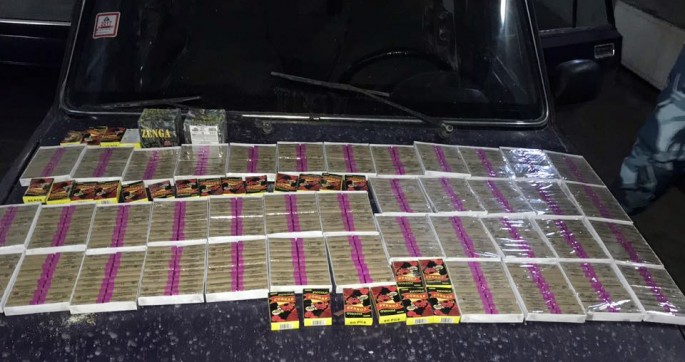 Avtomobildən külli miqdarda pirotexniki vasitə aşkarlanıb - FOTO