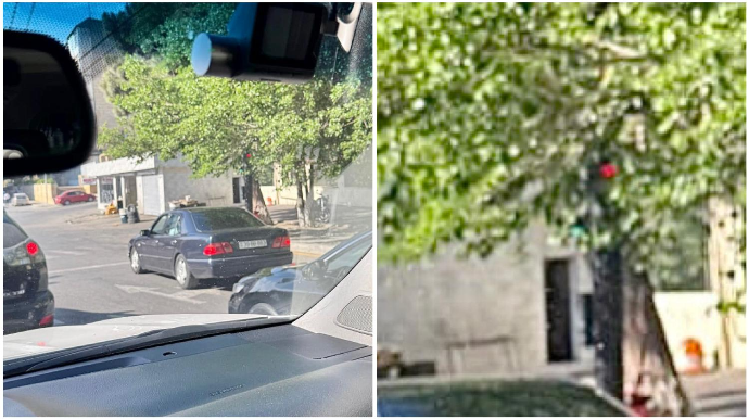 Bu küçədəki işıqfor görünməz haldadır - Hər an qəza baş verə bilər - FOTO