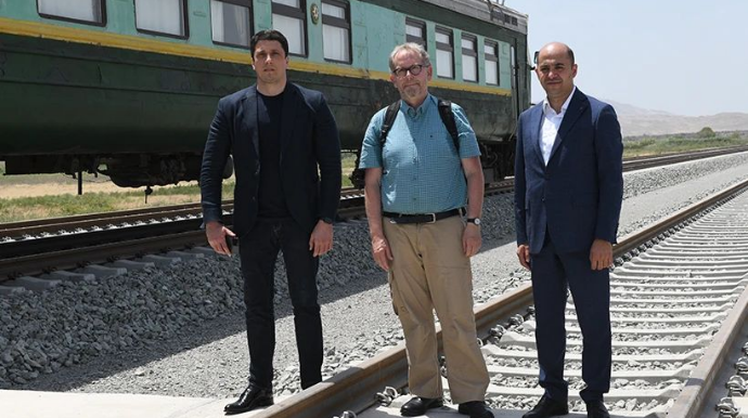 Dəmir yolu üzrə beynəlxalq təşkilatın rəhbəri Horadiz – Ağbənd layihəsi ilə tanış olub   - FOTO - VİDEO