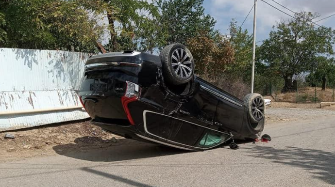 Şabranda “Volvo” qaz xəttini yararsız vəziyyətə saldı - FOTO 