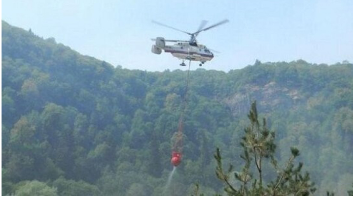  Oğuzda dağlıq ərazidə baş verən yanğın söndürülüb - FHN 