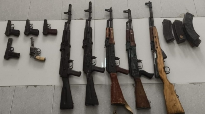 Xankəndidə avtomat və qumbaralar aşkarlandı 