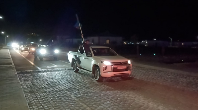 Zəngilanlılar İlham Əliyevin qələbəsini belə qeyd edir  - VİDEO - FOTO