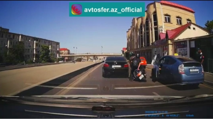 Yenə “Prius”, yenə moped, yenə qəza  - VİDEO - FOTO