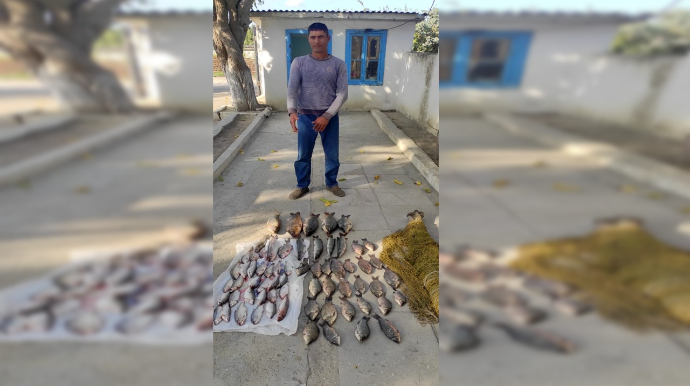 Qarabağ kanalına tor atan balıqçı tutuldu - FOTO 