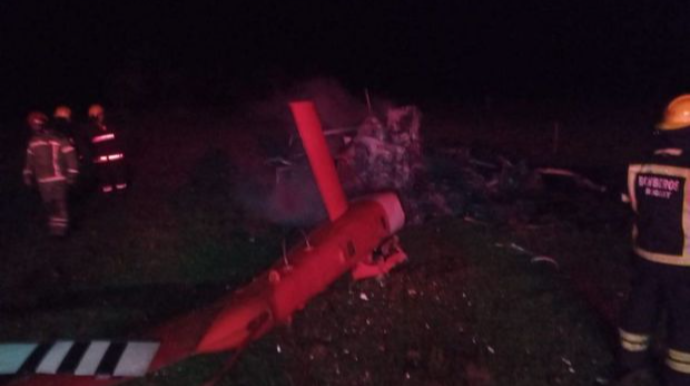 Uruqvayda vaksin daşıyan helikopter yandı