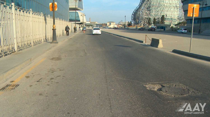 Bakıda bu küçədə cari təmir işləri aparılır   - FOTO - VİDEO