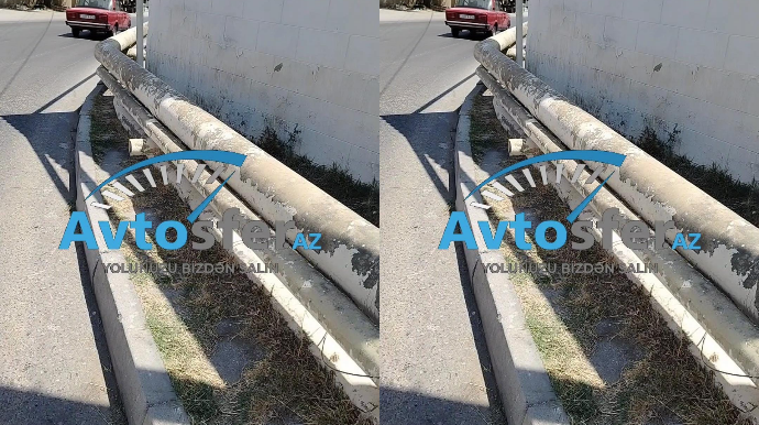 Maştağadakı bu yolda qaz boruları səkini tutub: Piyadalar üçün ciddi təhlükə - VİDEO