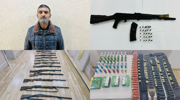 Şəkidə avtomat satan şəxs tutuldu - FOTO - VİDEO