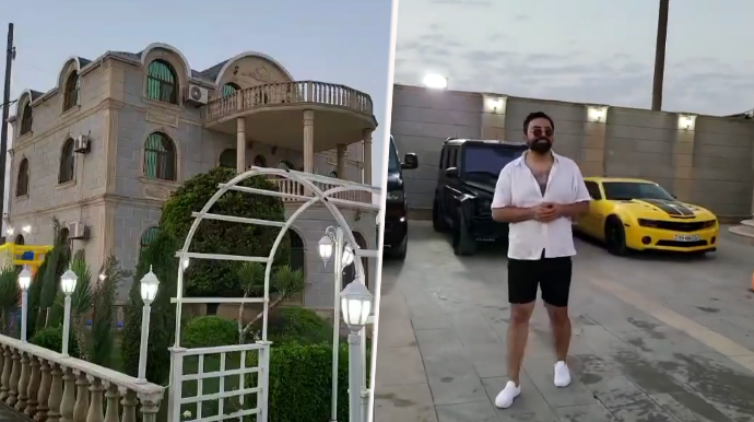Azərbaycanlı müğənninin dəbdəbəli malikanəsi və milyonluq avtomobilləri - VİDEO 