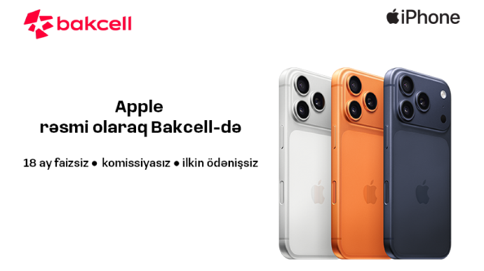 "Apple" məhsullarını rəsmi olaraq "Bakcell Shop"da əldə et! 