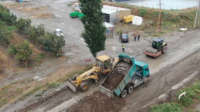 Qusarda yolların əsaslı təmiri davam etdirilir - FOTO - VİDEO