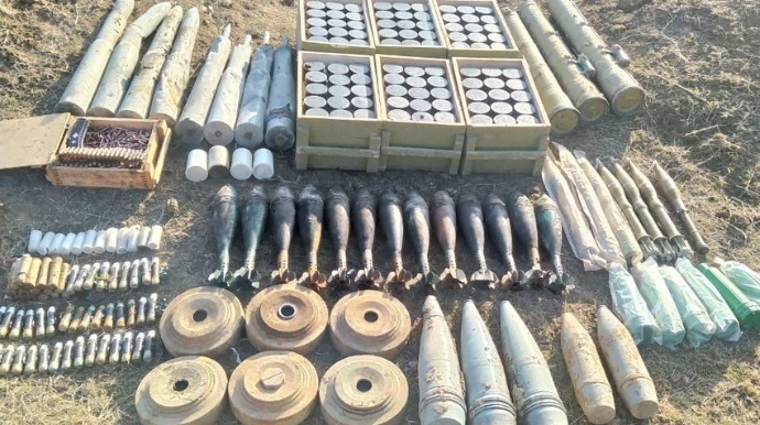 Cəbhə boyu ərazilərdə 216 partlamamış hərbi sursat aşkarlanıb - FOTO