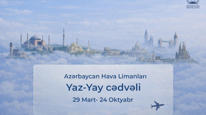 Bakı aeroportu yaz-yay uçuş cədvəlinə keçir 