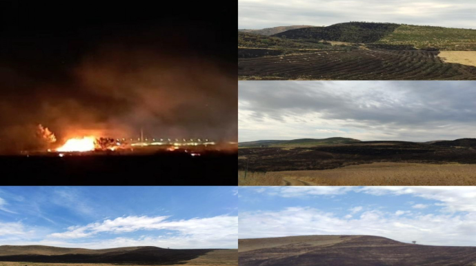 Şabranda əkin sahələrinin yandırılmasına görə iki nəfər saxlanıldı