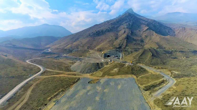 Horadiz-Cəbrayıl-Zəngilan-Ağbənd yolunun tikintisi 73 faiz icra olunub - FOTO 