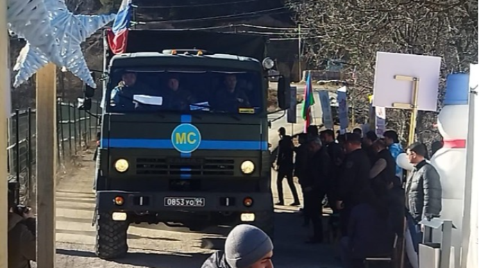 Sülhməramlılara aid 20 avtomobil Laçın yolundan keçib  - YENİLƏNİB