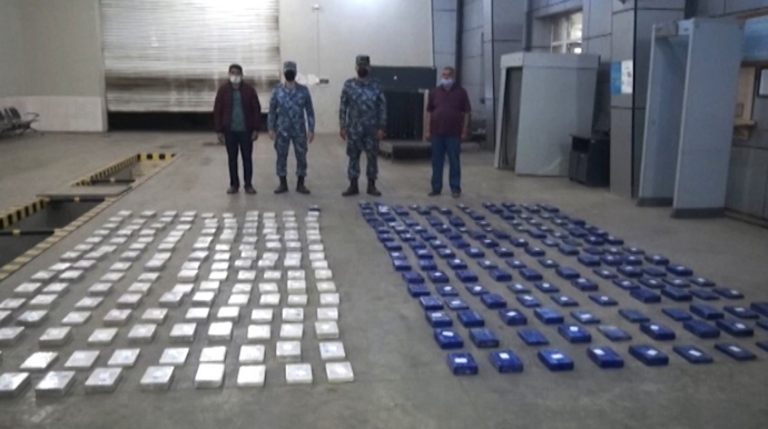 Astara gömrük postunda 244 kiloqramdan artıq heroin aşkarlanıb  - FOTO - VİDEO