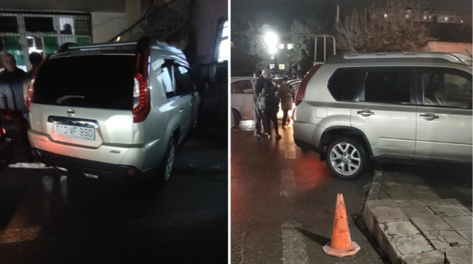 В Хырдалане водитель подвез ребенка в школу и ради удобства припарковался на тротуаре — ВИДЕО 