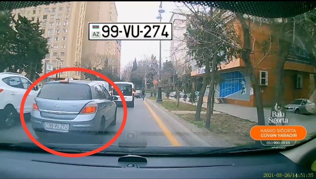 Yasamalda qəza törədən sürücü hadisə yerindən qaçdı  - VİDEO