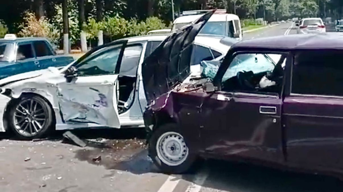 Masallıda “Toyota” və “VAZ” toqquşdu, xəsarət alan var   - VİDEO