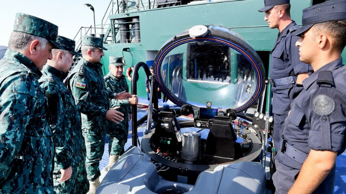 DSX Xəzər dənizində taktiki təlimlər keçirib  - VİDEO - FOTO