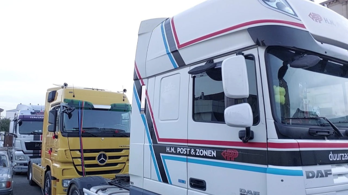 "TIR"larla gəlin gətirməyə gedənlər saxlanıldı - VİDEO 