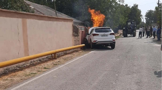 Avtomobil qaz xəttinə çırpıldı - 801 abonent qazsız qaldı - FOTO