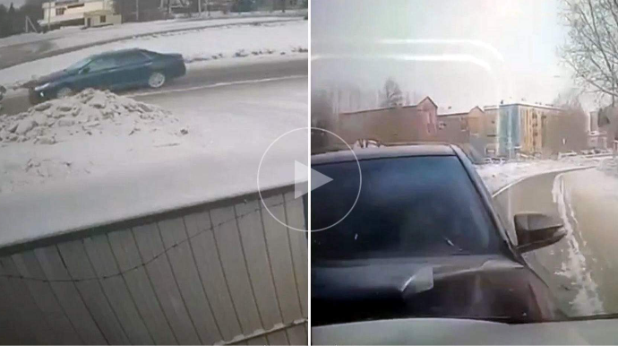 Ata marketə getdi, 6 yaşlı uşaq maşını sürüb qəza törətdi - VİDEO 