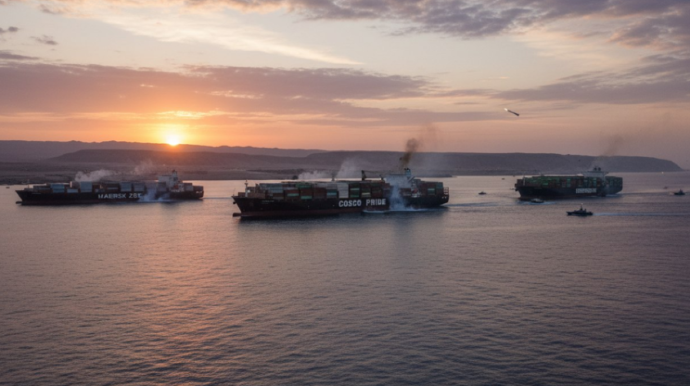 Hörmüz boğazındakı gəmilər atəşə tutuldu 
