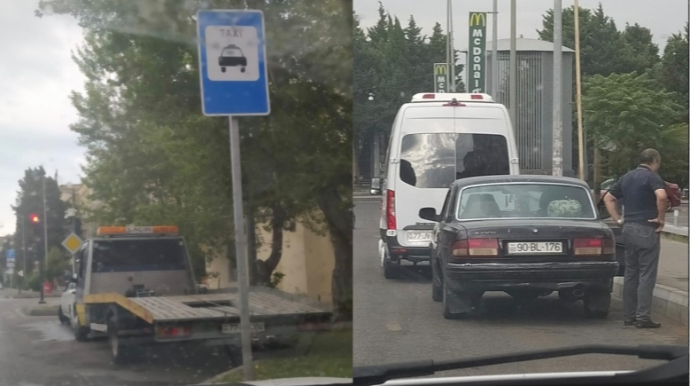 Sürücülər hələ də bu yerlərdə dayanmağın cəriməsindən xəbərsizdir - 2 bal 40 manat - FOTO