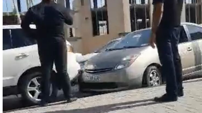 "Dərnəgül yolu"nda “Prius” “Hyundai”a çırpıldı - VİDEO