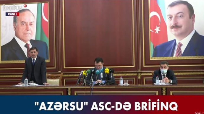 “Azərsu”  Tarif Şurasının qərarı ilə bağlı brifinq keçirir - CANLI YAYIM 