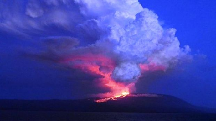 Volf vulkanı püskürməyə başladı - VİDEO 