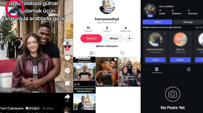 BDU tələbələrinin nalayiq formada paylaşılması davam edir - FOTO