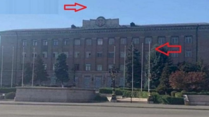 Xankəndidə qondarma rejimin “bayraq”ları endirildi və… - FOTO