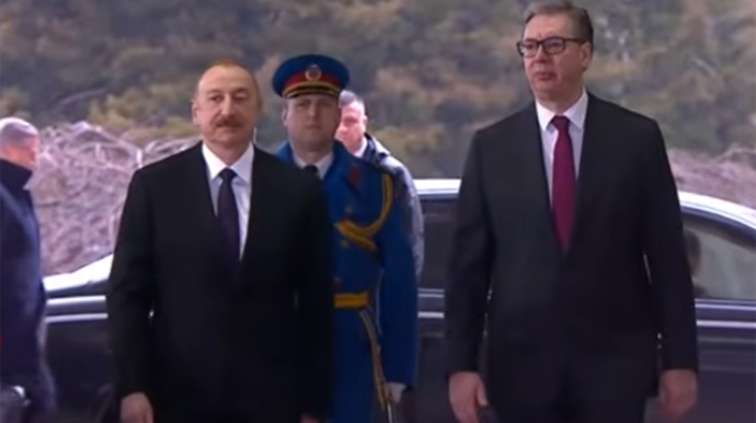 Vuçiç İlham Əliyevi belə qarşıladı - VİDEO 