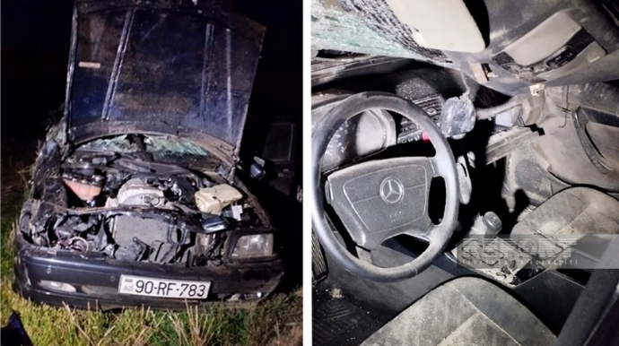Kürdəmirdə "Mercedes" aşdı:  sürücünün atasl ödü, anası xəsarət aldı  - FOTO