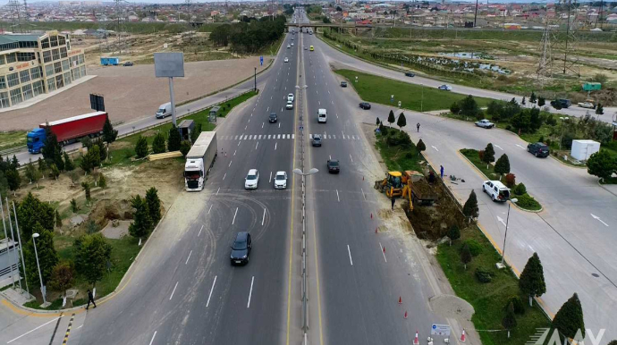 Bakı-Rusiya yolunda yeni yerüstü piyada keçidinin inşasına start verilib - FOTO 