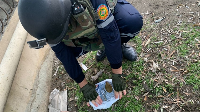 Bakıda əl qumbarası tapılıb  - FOTO - VİDEO