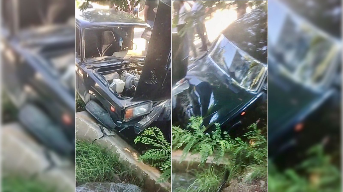 “QAZ-31”lə “07” toqquşaraq kanala düşdü  - VİDEO