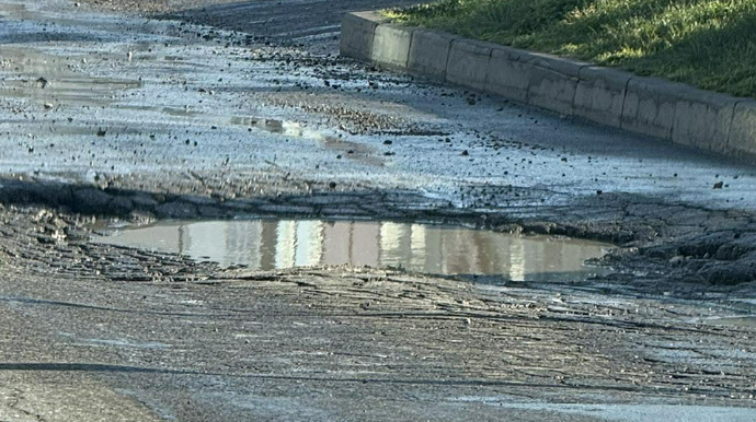 Avtobus zolağındakı çala - Qəza riski yaradır - FOTO