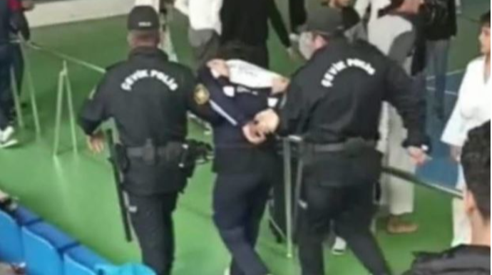 Olimpiya kompleksində idmançını öldürən şəxsin saxlanılma görüntüləri - ANBAAN VİDEO 