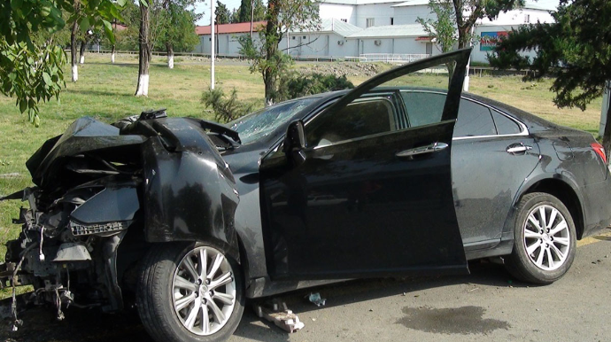 Zaqatalada yol qəzası baş verib, sürücü xəsarət alıb  - FOTO