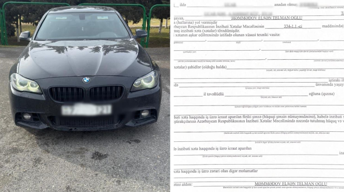 Hüquqsuz avtomobil idarə edən şəxs narkoman çıxdı - FOTO