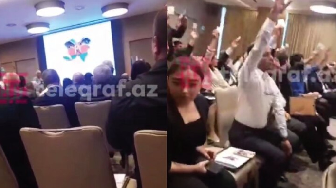 Ana Vətən Partiyasının qurultayındakı qalmaqalın VİDEOsu 